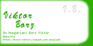 viktor borz business card